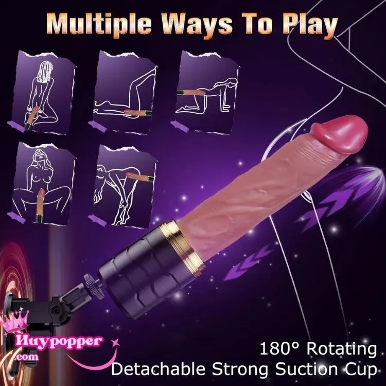 High Power Vibrating Telescopic Realistic Dildo with Remote — photo 5