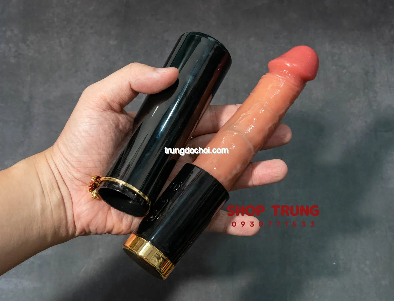 Compact Silicone ABS Vibrating Thrusting Male Dildo — photo 4