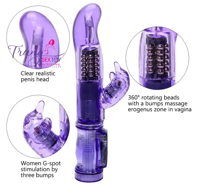 Silicone Medical Rotating Vibrating Penis Dildo Clitoral Stimulator 6 Modes — photo 3
