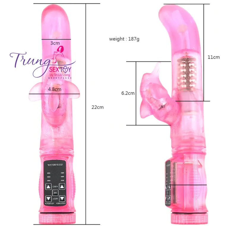 Silicone Medical Rotating Vibrating Penis Dildo Clitoral Stimulator 6 Modes — photo 7