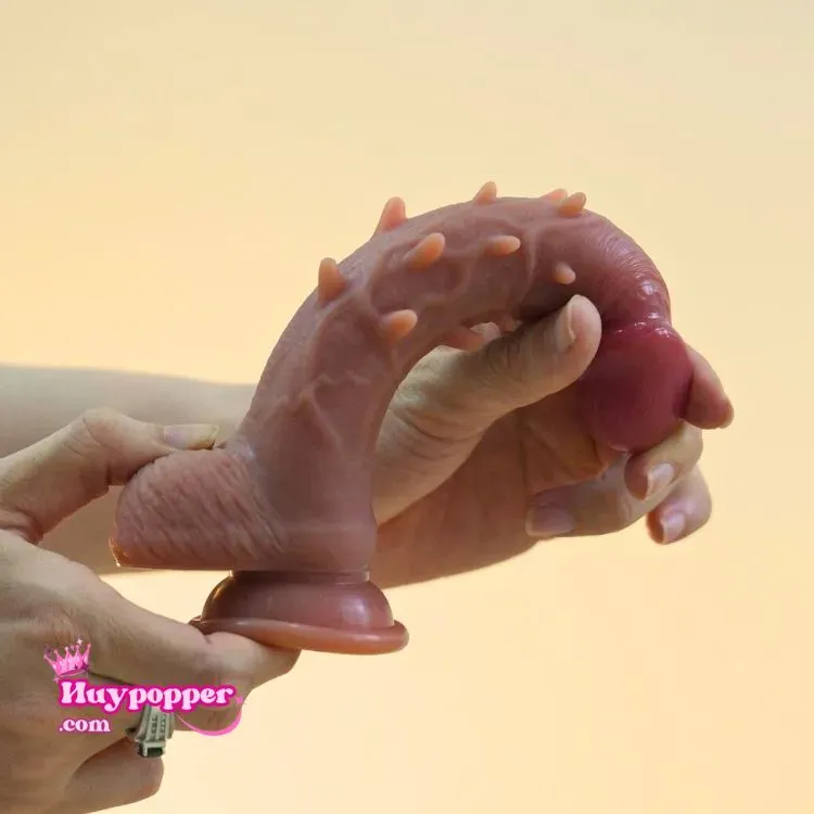 Silicone Spiked Suction Dildo with Strong Wall Mount Feature — photo 2