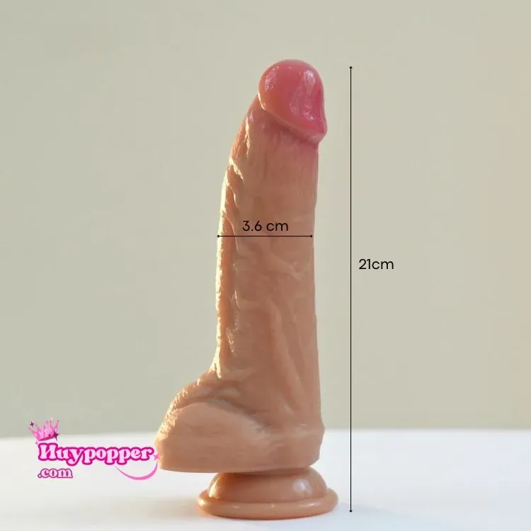 Large Silicone Dildo Real Feel Hyperskin 4.5cm x 21cm — photo 3