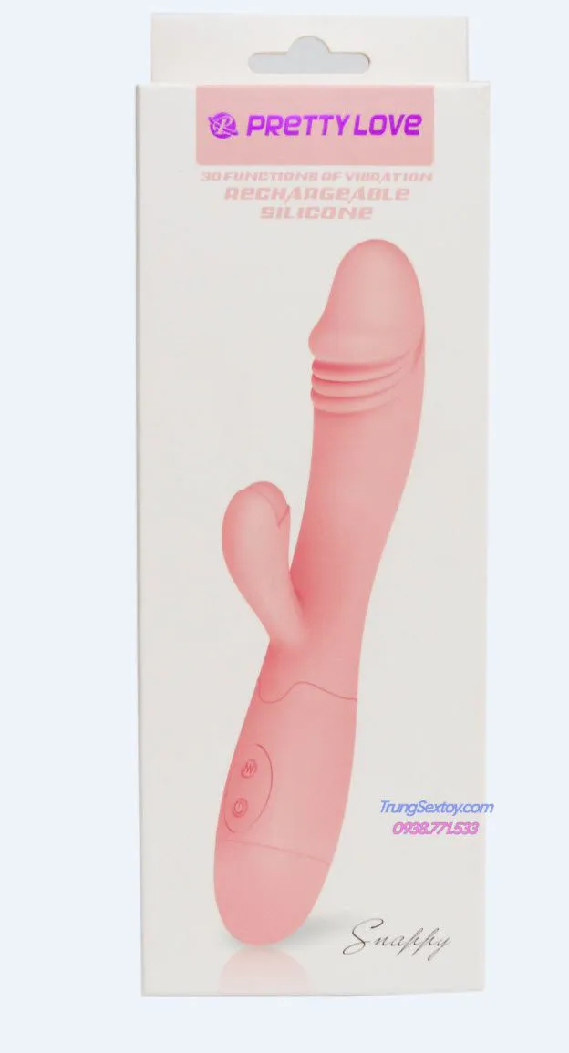 Snappy Rechargeable Dual-Head 30 Mode Vibrating Female Dildo — photo 6