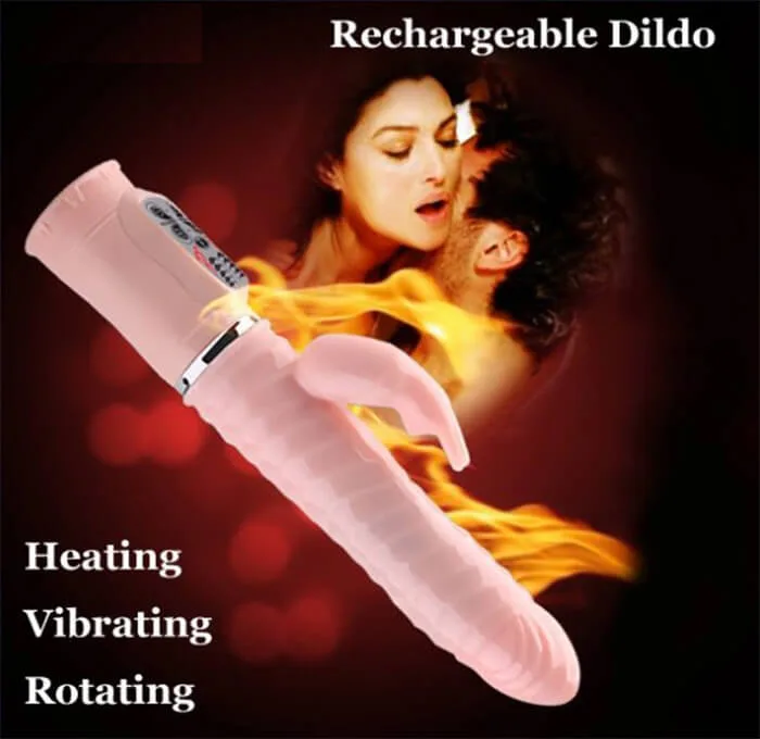 Heat Naughty Bunny Warming Dildo Hot Vibrating Pleasure Toy — photo 2