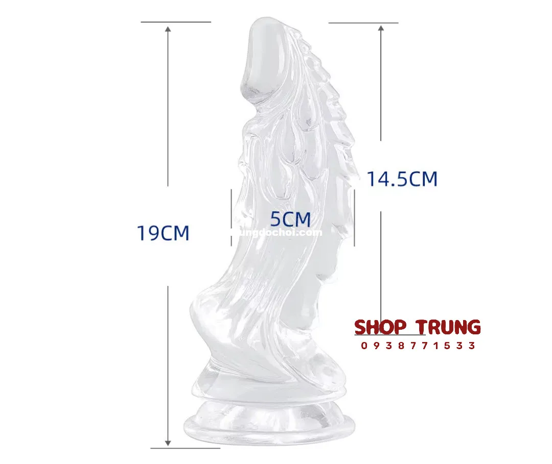 Transparent Dragon Head Realistic Silicone Dildo Toy — photo 3