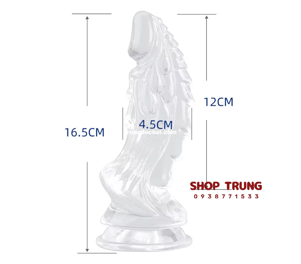 Transparent Dragon Head Realistic Silicone Dildo Toy — photo 5