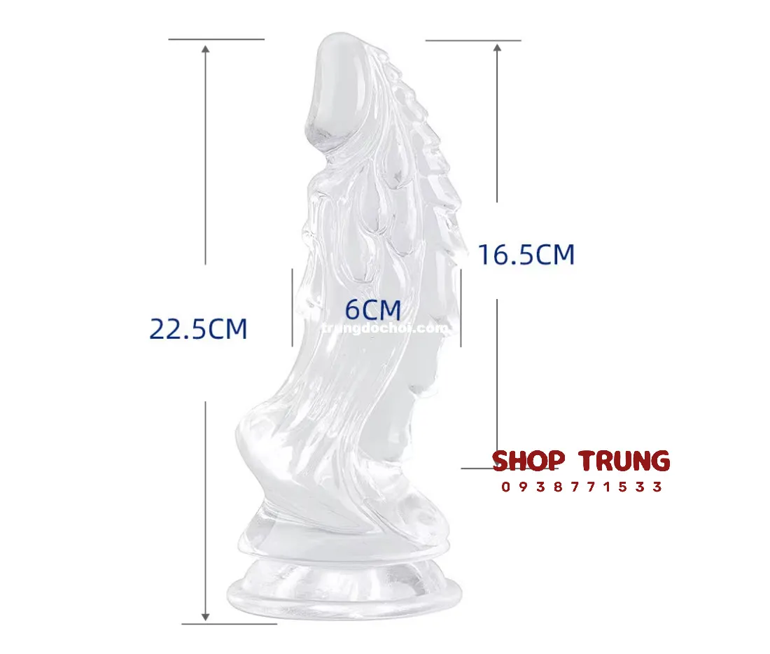 Transparent Dragon Head Realistic Silicone Dildo Toy — photo 7