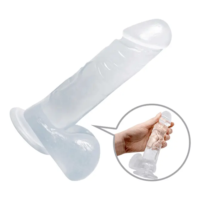 Transparent Wall-Mount Dildo Realistic Size No Vibration — photo 5