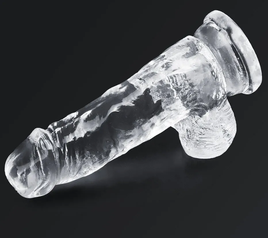 Clear Transparent Male Dildo Unique Pleasure Design — photo 4