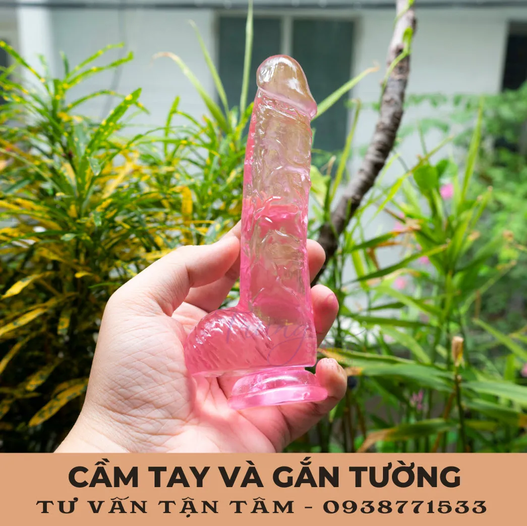 Transparent Colored Silicone Dildo 16cm Flexible — photo 2