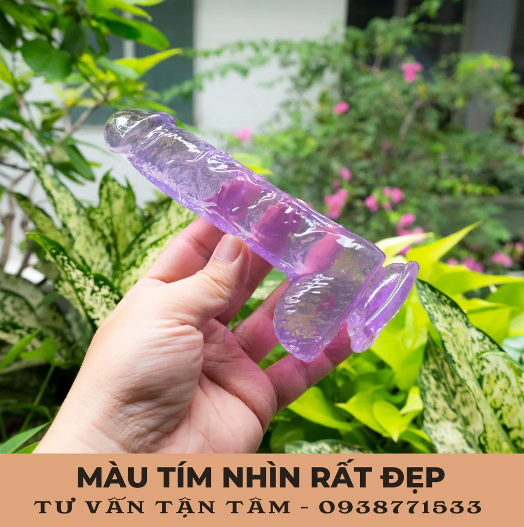 Transparent Colored Silicone Dildo 16cm Flexible — photo 4
