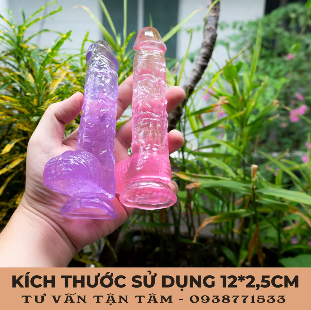 Transparent Colored Silicone Dildo 16cm Flexible — photo 6