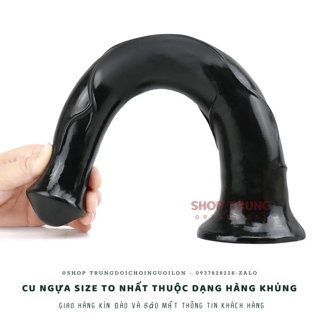 Black Wall Mount Horse Dildo 40cm – Premium Silicone — photo 6