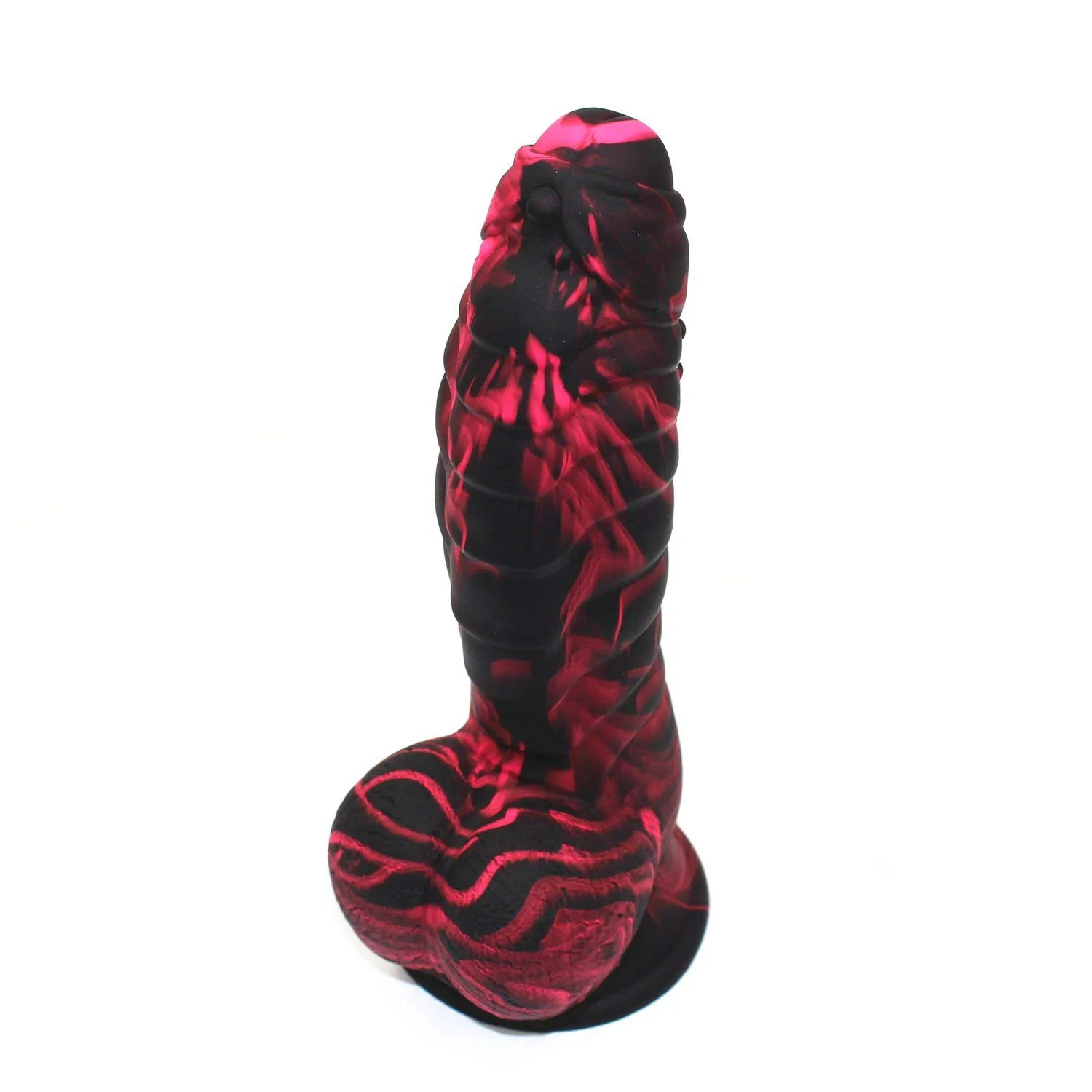 Besexy Red Black 18.5cm Suction Base Medical Silicone — photo 3