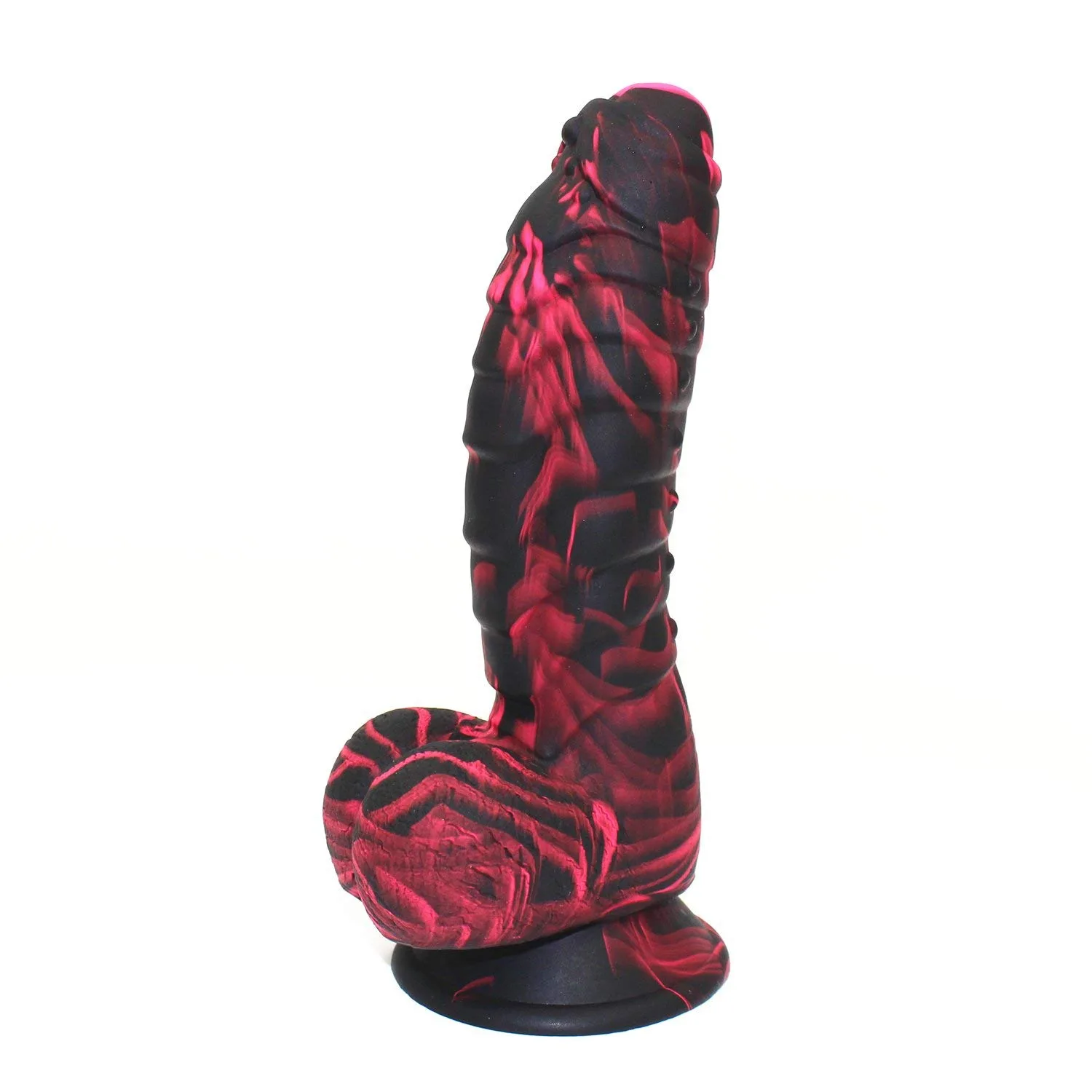 Besexy Red Black 18.5cm Suction Base Medical Silicone — photo 5