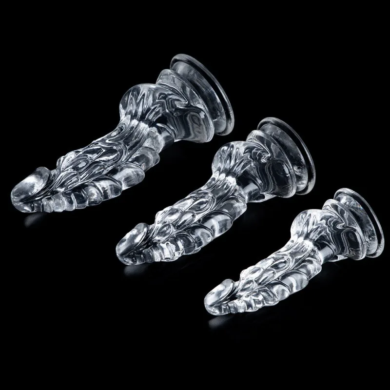 Transparent Dragon Dildo Available Sizes Soft Flexible — photo 4