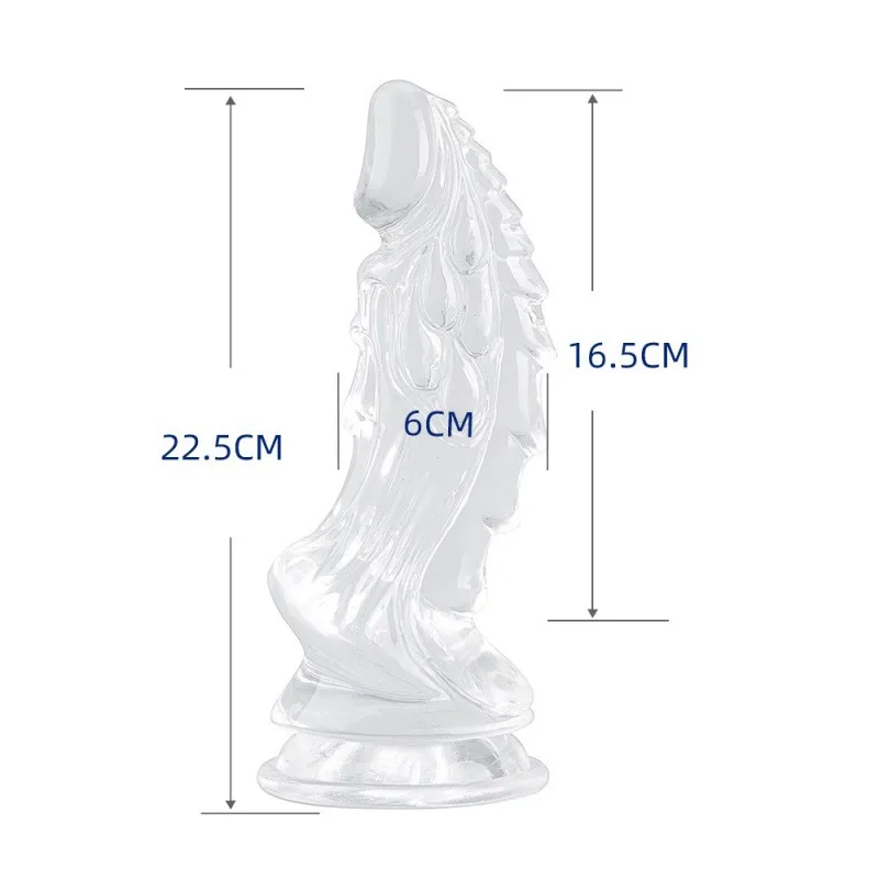 Transparent Dragon Dildo Available Sizes Soft Flexible — photo 5