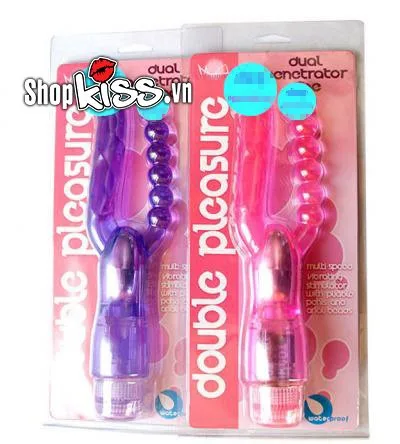Double Pleasure 2-Prong Vibrator G Spot Anal Silicone Toy — photo 4