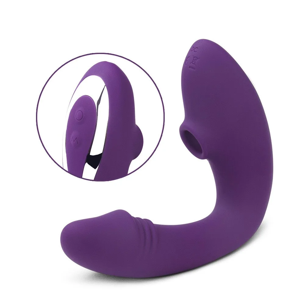 2in1 Vibrating Sucking Penis Massager Intense Pleasure Toy — photo 2
