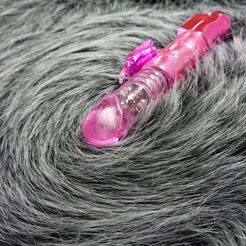 Rechargeable Vibrating Thrusting Dildo, Soft TPE + ABS Material — photo 3