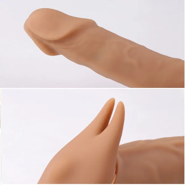 Double-Ended Silicone Vibrator for Lesbian Couples, Rearing & Thrusting — photo 3