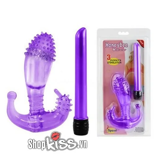 Honeybee Silicone Anchor-Shaped Vibrator 7 Mode Purple G-Spot Toy — photo 3