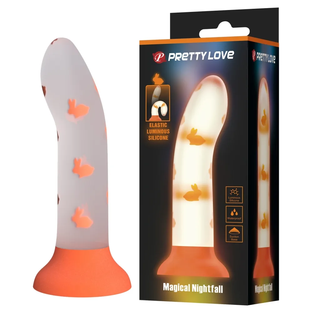 Magical Nightfall Glowing Silicone Dildo Waterproof Unique Design 17cm — photo 3