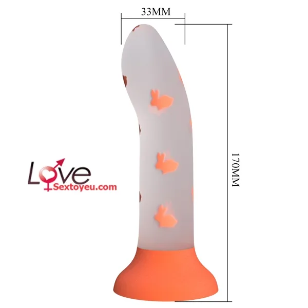 Magical Nightfall Glowing Silicone Dildo Waterproof Unique Design 17cm — photo 4