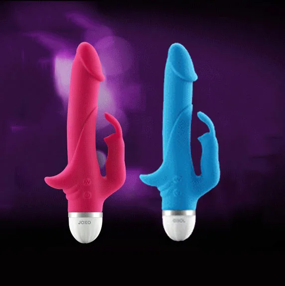 Joko Silicone Vibrator with Rotating Function Blue Pink Body Safe — photo 3