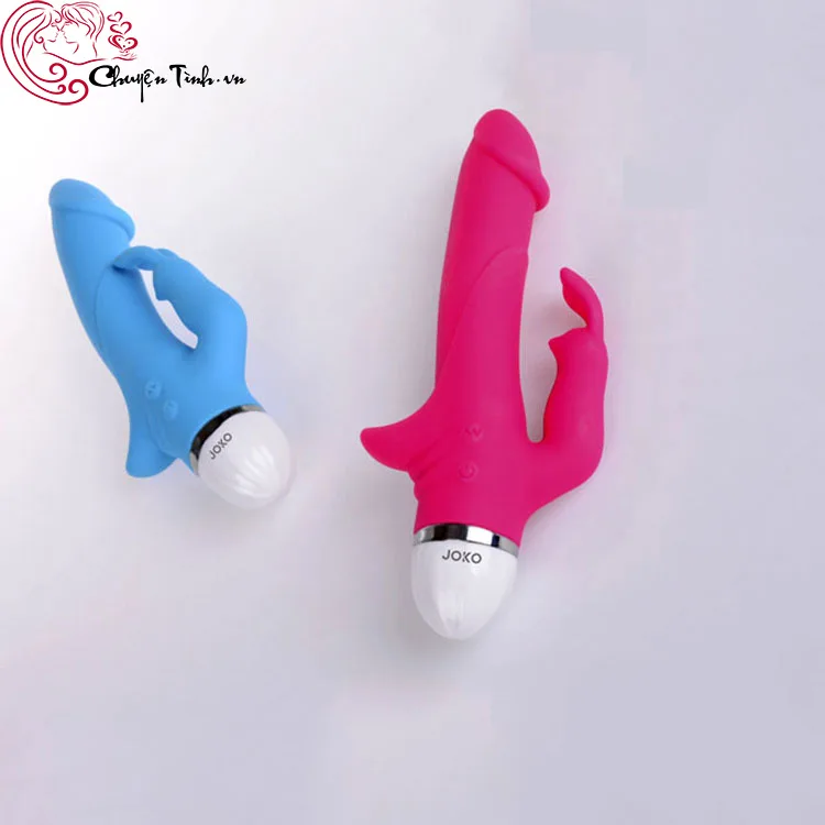 Joko Silicone Vibrator with Rotating Function Blue Pink Body Safe — photo 4