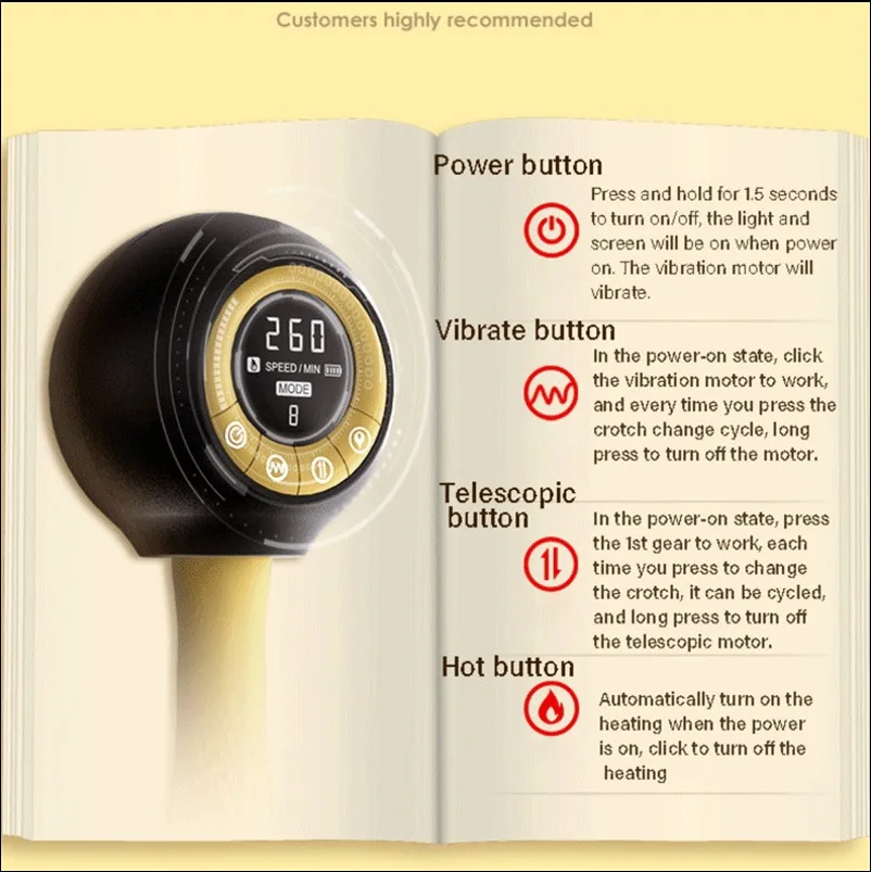 Duchen Modern Gun Vibrating Thrusting 10 Modes Heat — photo 3