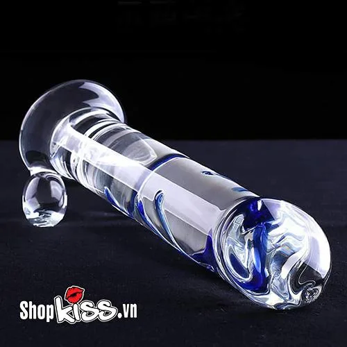 Green Ribbed Glass Dildo Gay Male Masturbator Pleasure Toy — photo 3