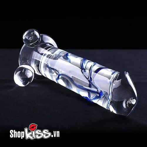 Green Ribbed Glass Dildo Gay Male Masturbator Pleasure Toy — photo 4