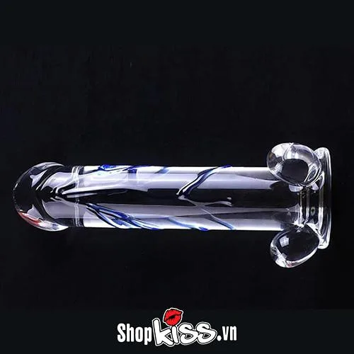 Green Ribbed Glass Dildo Gay Male Masturbator Pleasure Toy — photo 5