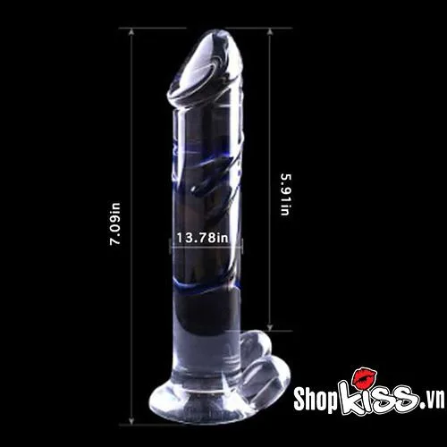 Green Ribbed Glass Dildo Gay Male Masturbator Pleasure Toy — photo 6