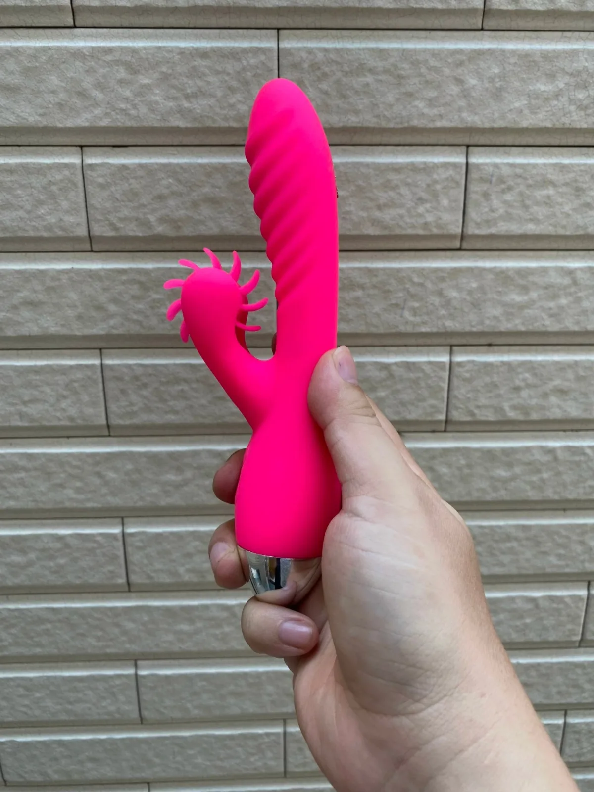 12-Mode Heated Licking Vibrating Dildo Pink Black — photo 2
