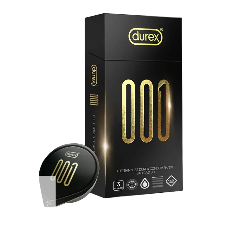 Durex 0.01 Ultra-Thin Large Size Condom 3 Pack PU Latex