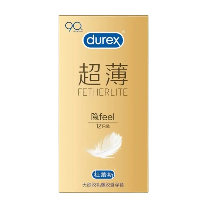 Durex Fetherlite Feel Ultra-Thin Lubricated Condom Box 12pcs