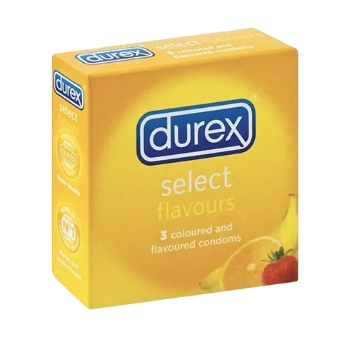 Durex Flavours Fruit Scented Condoms Strawberry Orange Banana