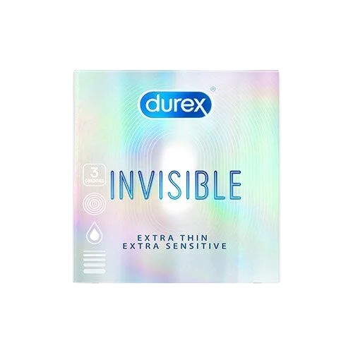 Durex Invisible Ultra Thin Condom Pack of 3 For Sensitive