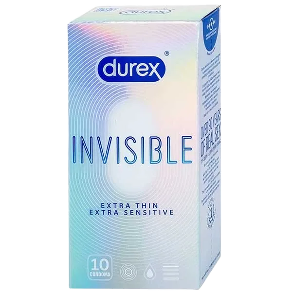 Durex Invisible Ultra Thin Natural Fit Condom 10 Pack