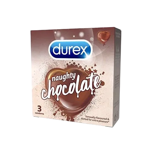 Durex Naughty Chocolate Condoms 3pcs Latex Safe Pleasure