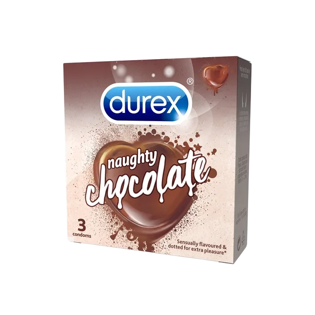 Durex Naughty Chocolate Flavored Small Nubs Condom