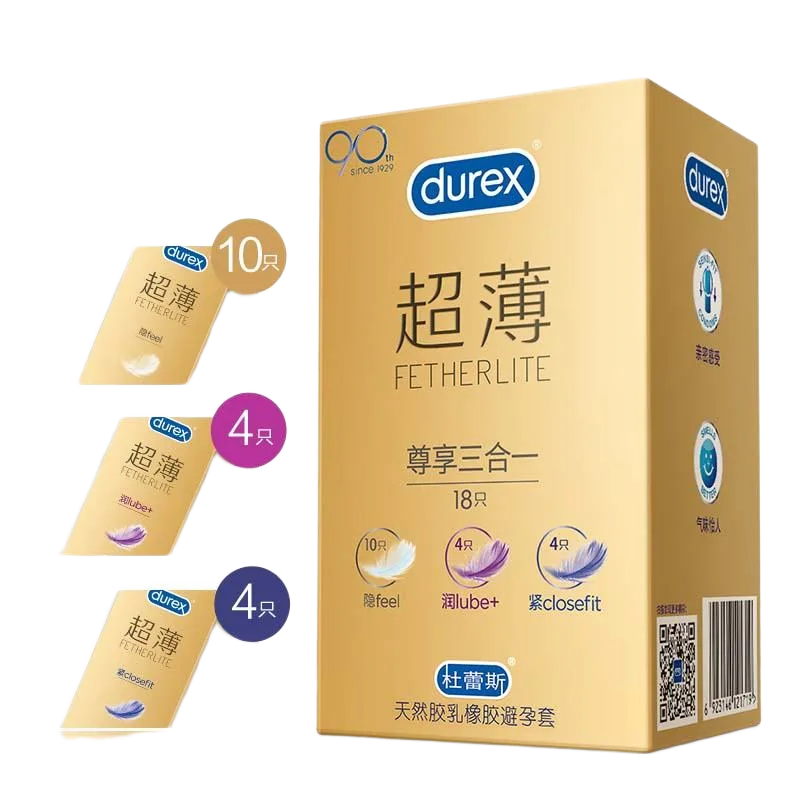 Durex Premium Featherlite Ultra Thin Condoms 18pcs Mix