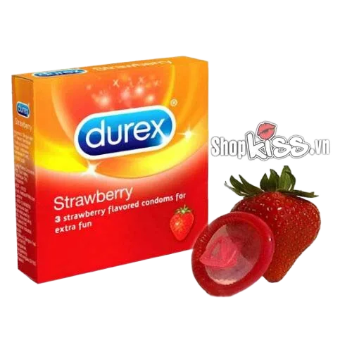 Durex Strawberry Flavored Sweet Scented Condoms