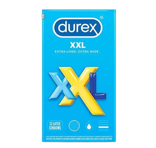 Durex XXL Large Size Condom Pack of 12 Comfortable Fit