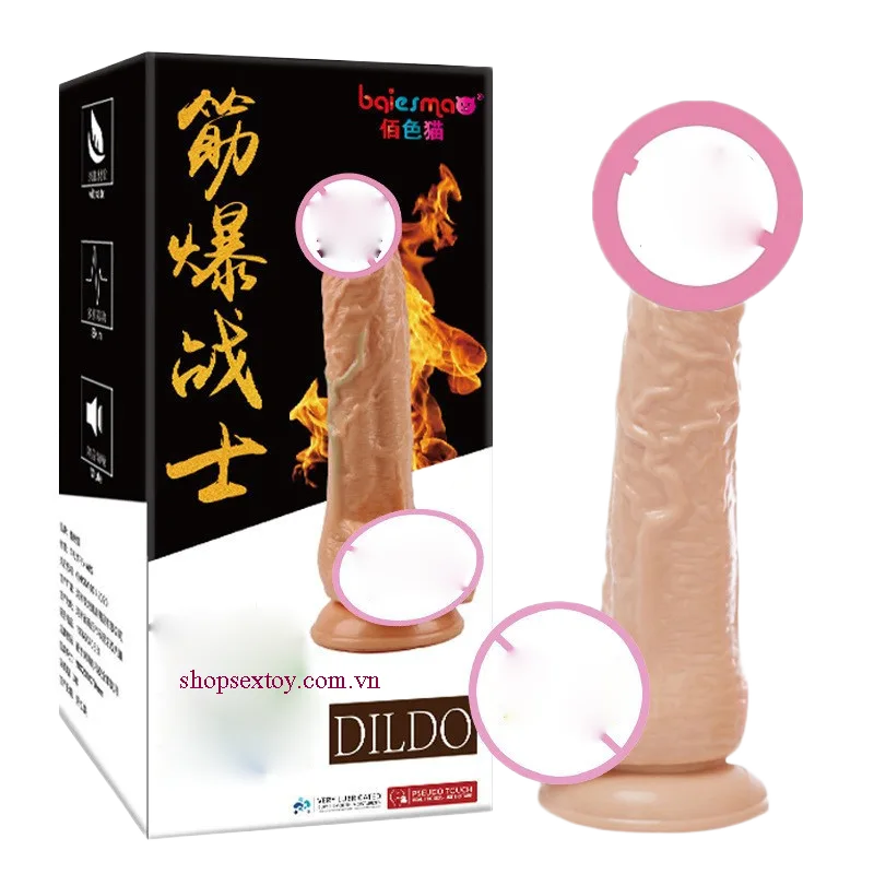DV 09 Suction Warrior Realistic Soft Silicone Dildo