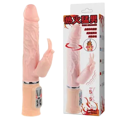 DV13B Female Silicone Dildo with Heat and Spin Function