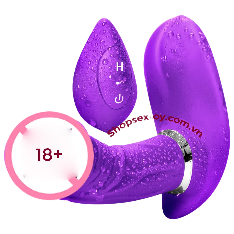 DV14 Remote Control Double Vibrating Soft Silicone Dildo