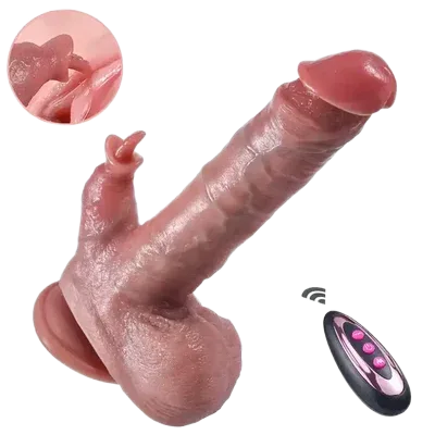 DV30E Remote Control Heated Vibration Wall Dildo for Women